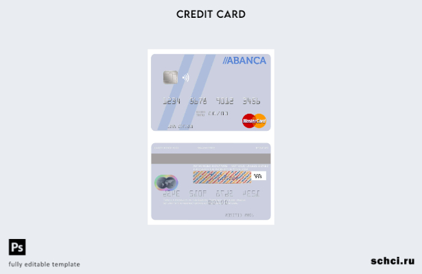 цифровая загрузка шаблона карты Mastercard Abanca Португалии